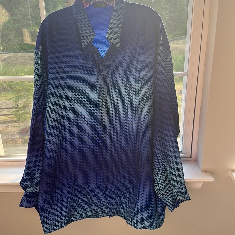 Versace Silk ombré shirt